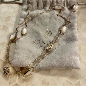 Kendra Scott Ivory Mother of Pearl and Gold Kellie Necklace